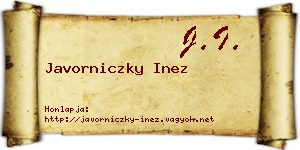Javorniczky Inez névjegykártya